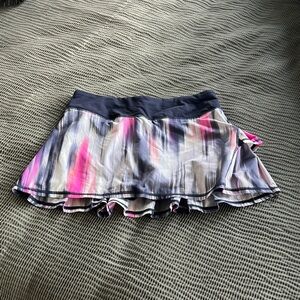Lululemon Run Swiftly Skirt Tennis, Running, Purple Multi, Size 4